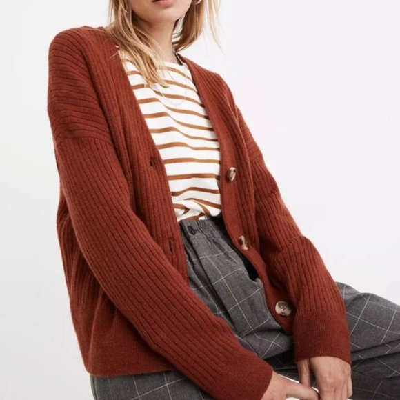 Madewell Sweaters - Madewell Cameron Ribbed Cardigan Sweater in Coziest Yarn